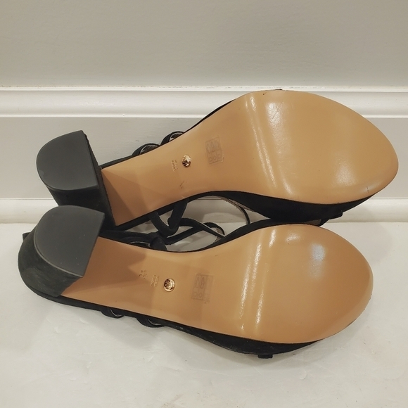NEW Pelle Moda Patsi Platform Sandal Black Suede - Picture 5 of 5